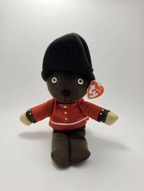 Ty Beanie Baby “Teddy” the Teddy Bear from Mr. Bean London Guard! (8.5 inch)